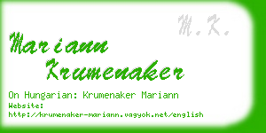 mariann krumenaker business card